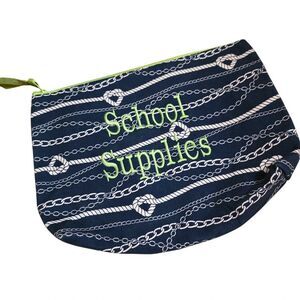 Thirty One School Supplies Nautical Zippered Bag